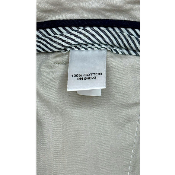 BANANA REPUBLIC Straight Leg 100%Cotton Arden Chino Pants Khaki Flat Front 38x32 - Picture 11 of 12